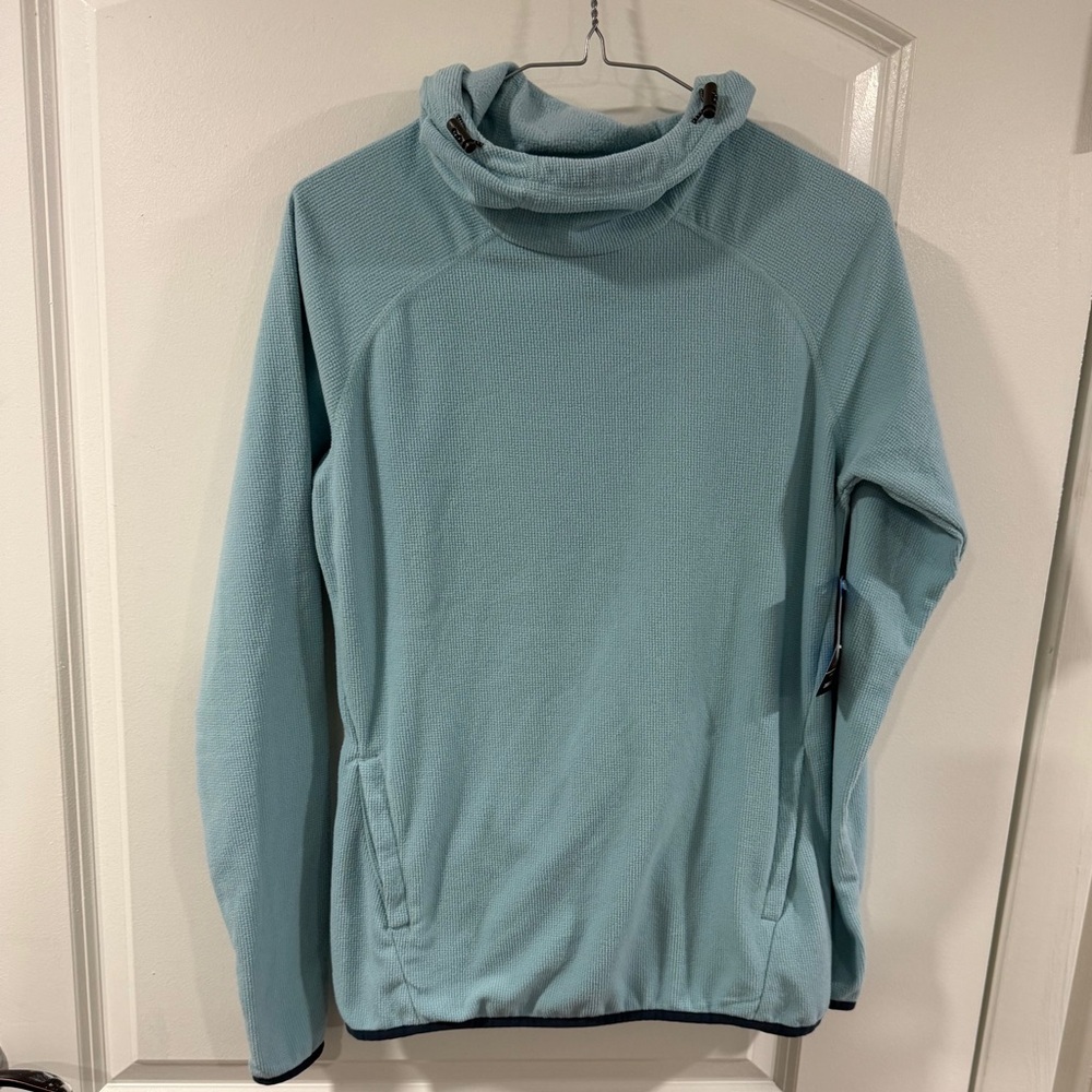 Columbia Omni-Wick Fleece Hoodie Pullover XS Aqua Blue Lightweight Active NWT - Picture 3 of 10